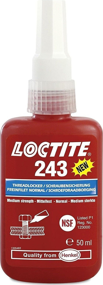 LOCTITE 243 ΑΣΦΑΛΙΣΤΙΚΟ ΣΠΕΙΡΩΜΑΤΩΝ ΜΕΣΑΙΟΥ ΒΑΘΜΟΥ 50ml