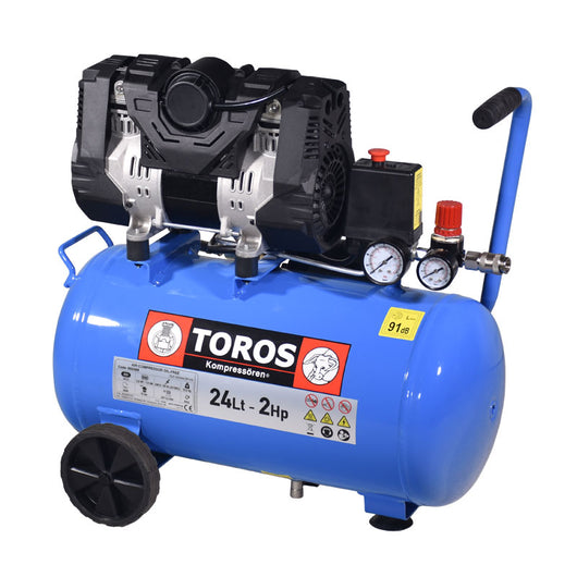 ΑΕΡΟΣΥΜΠΙΕΣΤΗΣ OILFREE ΧΑΜΗΛΟΥ ΘΟΡΥΒΟΥ (SEMISILENT) 24LT/2,0HP - 10 BAR - e-mytoolstore.gr