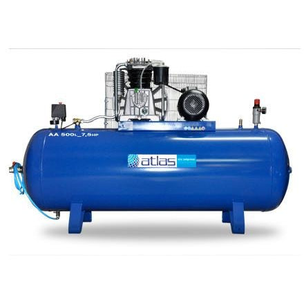 Αεροσυμπιεστής (κομπρεσέρ αέρος) Atlas 500lt. 7,5hp made in Greece - mytoolstore.gr
