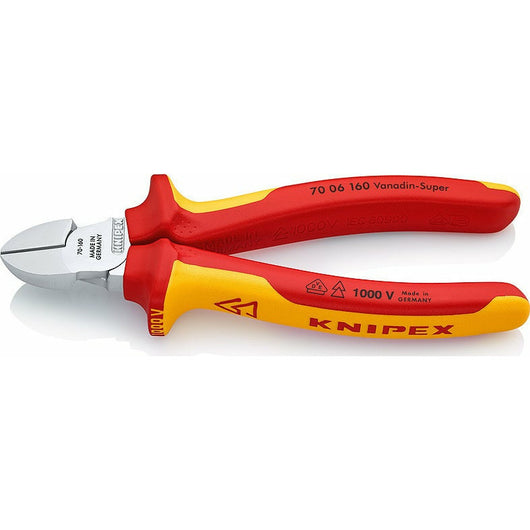 Knipex 7006160 Πλαγιοκόφτης με 1000V Μόνωση & VDE 160mm - mytoolstore.gr