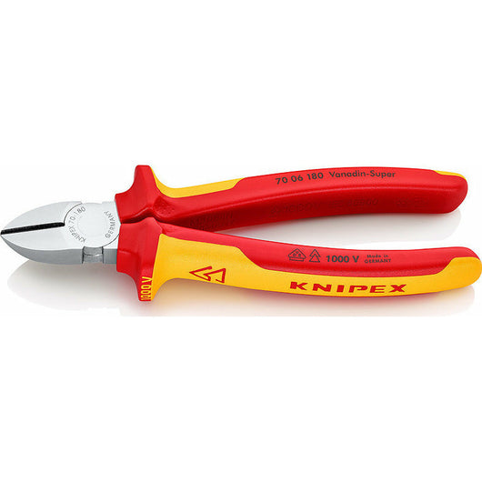 Knipex 7006180 Πλαγιοκόφτης με 1000V Μόνωση & VDE 180mm - mytoolstore.gr