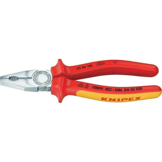 Knipex 0306180 Πένσα με 1000V Μόνωση & VDE 180mm - mytoolstore.gr