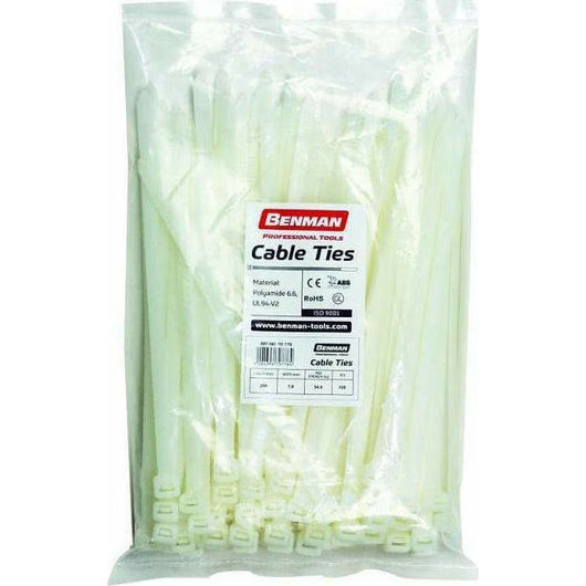 ΒΕΝΜΑΝ 70950 Δεματικά (Tire Up) Λευκά 250x7.6 100τμχ - mytoolstore.gr