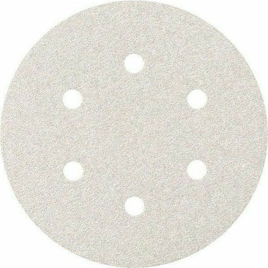 Smirdex 510493120 Λευκός Δίσκος Velcro Φ225 -P120 με 6 Τρύπες - mytoolstore.gr