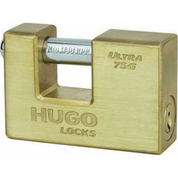 Hugo Locks Ultra BR 76 G Λουκέτο Τάκου Ορειχάλκινο με 3 Κλειδιά Ασφαλείας 60143 - mytoolstore.gr