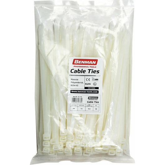 ΒΕΝΜΑΝ 70772 Δεματικά (Tire Up) Λευκά 200x4.8 100τμχ - mytoolstore.gr