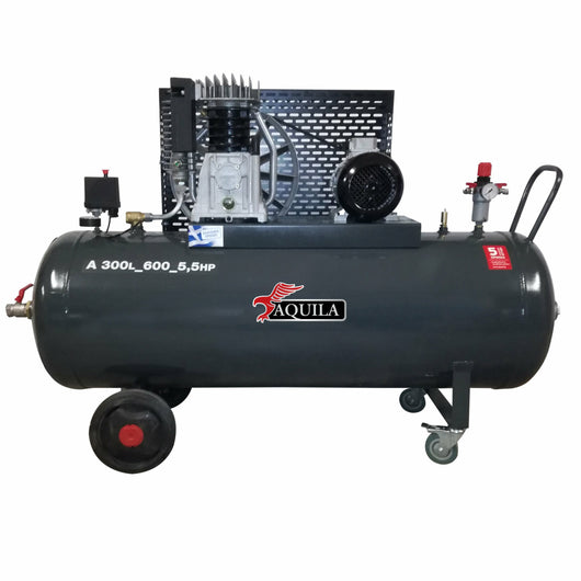 Αεροσυμπιεστής Aquila 300lt. 5,5hp - 653lt/min - mytoolstore.gr