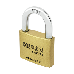 Hugo Locks 60261 Λουκέτο Ασφαλείας Ορειχάλκινο Mega 40mm - mytoolstore.gr