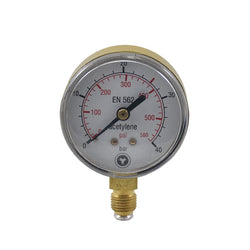 ΜΑΝΟΜΕΤΡΟ MAXY ΑΣΕΤΥΛΙΝΗΣ HP - Φ 63 mm - RANGE 0-40 bar - RED MARK 26 bar - G1/4 MALE