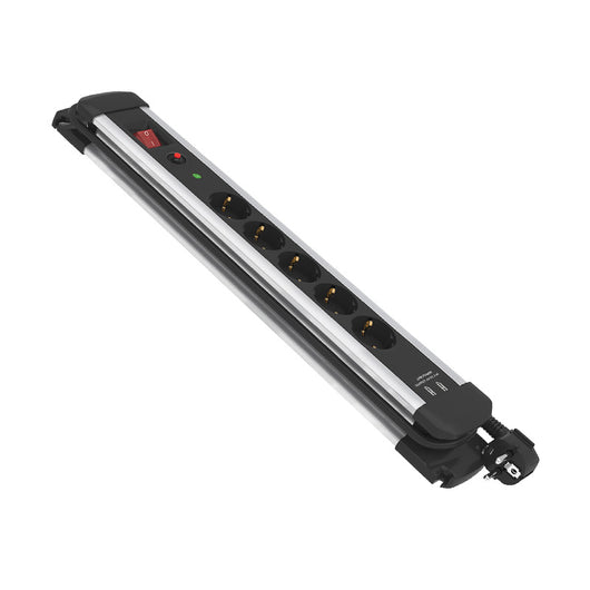 ΠΟΛΥΠΡΙΖΟ PRO ΜΕ ΠΡΟΣΤΑΣΙΑ 5 ΘΕΣΕΩΝ 1,5m +2x USB