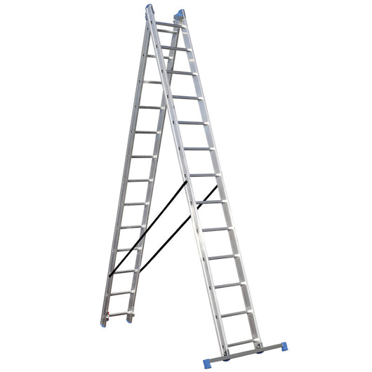 ΣΚΑΛΑ ΑΛΟΥΜΙΝΙΟΥ ΔΙΠΛΗ ΕΠΕΚΤΕΙΝΟΜΕΝΗ PROFESSIONAL 2x9 ΣΚΑΛΙΑ