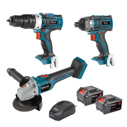 18V BRUSHLESS ΣΕΤ 3 ΕΡΓΑΛΕΙΩΝ: ΔΡΑΠΑΝΟΚΑΤΣΑΒΙΔΟ 60 Nm+ ΠΑΛΜΙΚΟ ΚΑΤΣΑΒΙΔΙ 180 Nm + ΓΩΝΙΑΚΟΣ ΤΡΟΧΟΣ Φ125 mm ΜΕ ΤΑΧΥΦΟΡΤΙΣΤΗ 4.5Α ΚΑΙ 2 ΜΠΑΤΑΡΙΕΣ ΛΙΘΙΟΥ 4Ah