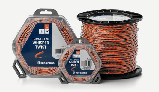Μεσινέζα Husqvarna Whisper Twist 2,4 mm / 12 m Πορτοκαλί / Μαύρη