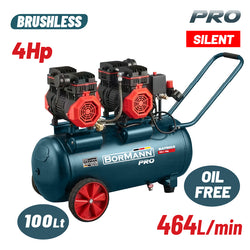 BORMANN BAT5017 Αεροσυμπιεστής Μονομπλόκ, Oil free, Silent,Brushless,4Hp,100L,464L/min - e-mytoolstore.gr