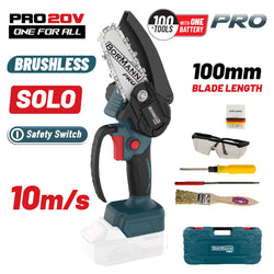 BORMANN Pro BBP3914C Κλαδευτικό Αλυσοπρίονο Μπαταρίας 20V,Brushless, Λάμα 10cm, 825gr, Βαλίτσα, SOLO - e-mytoolstore.gr