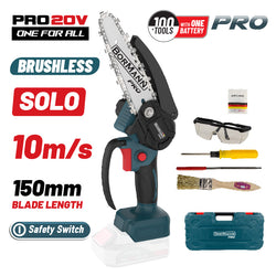 BORMANN Pro BBP3916C Κλαδευτικό Αλυσοπρίονο Μπαταρίας 20V, Brushless,Λάμα 15cm,825gr, Βαλίτσα, SOLO - e-mytoolstore.gr