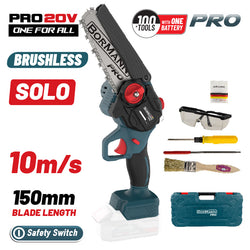 BORMANN Pro BBP3917C Κλαδευτικό Αλυσοπρίονο Μπαταρίας 20V, Brushless, Λάμα 15cm, 1kg - e-mytoolstore.gr