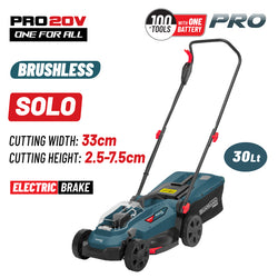 BORMANN Pro BBP4170 Μηχανή Γκαζόν Μπαταρίας Brushless 20V,Li-Ion,Κοπή 33cm,SOLO - e-mytoolstore.gr