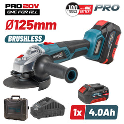 BORMANN Pro BBP5130 Γωνιακός Τροχός Brushless 20V, 125mm & Μπαταρία 4Ah
