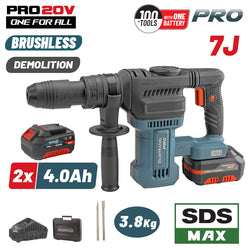 BORMANN Pro BBP5311X44CA Κατεδαφιστικό Πιστολέτο Μπαταρίας 20V,Brushless,2x4Ah,7J,SDS-Max & Βαλίτσα - e-mytoolstore.gr