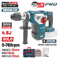 BORMANN Pro BBP5336CA Πνευματικό Σκαπτικό Μπαταρίας SDS-PLUS Brushless 20V,4.5J,0-760rpm,SOLO