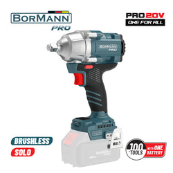 BORMANN Po BBP5385 Μπουλονόκλειδο,Brushless Mπαταρίας 20V,Li-Ion,800Nm,0-1400/1900/2400rpm,SOLO - e-mytoolstore.gr