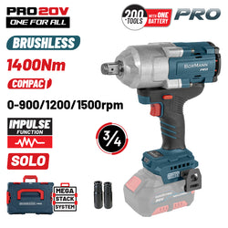 BORMANN Pro BBP5391CA Μπουλονόκλειδο Brushless Mπαταρίας 20V,Li-Ion,1400Nm,0-900/1200/1500rpm,SOLO