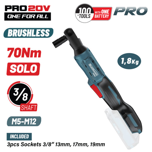 BORMANN Pro BBP5423 Ηλεκτρική Καστάνια Μπαταρίας 20V,Li-Ion,70Nm,0-320rpm,3/8