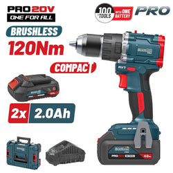 BORMANN Pro BBP5451X44CA Δραπαν/βιδο Κρουστικό 20V, 2x4Ah, Li-Ion, Compact,2 Ταχύτητες & Βαλίτσα - e-mytoolstore.gr