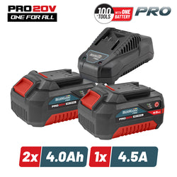 BORMANN Pro BBP9944 Starter Kit Μπαταρίες 2x4.0Ah & Φορτιστής 4.5Α - e-mytoolstore.gr