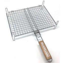 BORMANN ELITE BBQ1011 Σχάρα Inox 35x23 Διπλή με πόδια