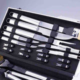 BORMANN Elite BBQ1015 Εργαλεία BBQ Σετ 16τμχ Inox Βαλίτσα