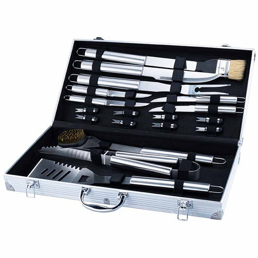 BORMANN Elite BBQ1015 Εργαλεία BBQ Σετ 16τμχ Inox Βαλίτσα