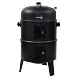 BORMANN Elite BBQ1970 Ψησταριά Κάρβουνου/Καπνιστήριο 2 σε 1 με Ρόδες
