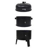 BORMANN Elite BBQ1970 Ψησταριά Κάρβουνου/Καπνιστήριο 2 σε 1 με Ρόδες