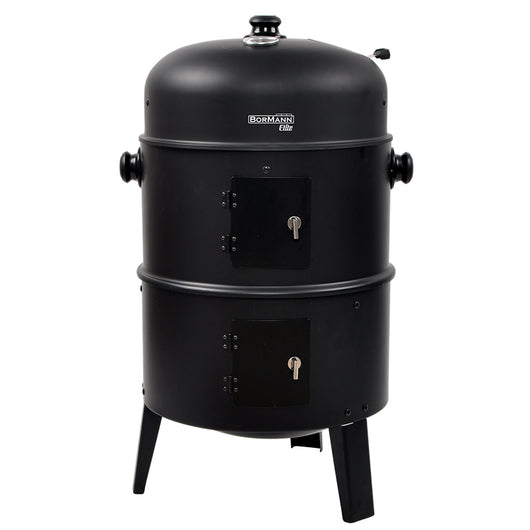BORMANN Elite BBQ1970 Ψησταριά Κάρβουνου/Καπνιστήριο 2 σε 1 με Ρόδες