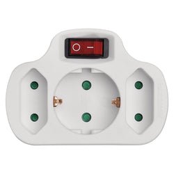 BORMANN BCR1155 Αντάπτορας Πρίζας 1 Σούκο-2 Διπολικές με Διακόπτη - e-mytoolstore.gr