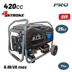 BORMANN Pro BGB6010 Γεννήτρια Βενζίνης Συνεχ. Απόδοση 5000W,420cc,Μίζα & Μπαταρία AVR, Τροχοί - e-mytoolstore.gr