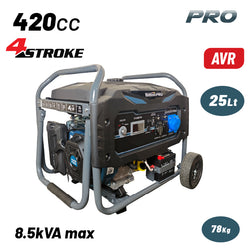 BORMANN Pro BGB8010 Γεννήτρια Βενζίνης Συνεχ. Απόδοση 6000W,420cc,Mίζα και Μπαταρία AVR,Τροχοί - e-mytoolstore.gr