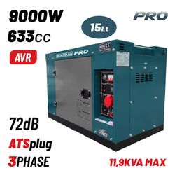 ΒORMANN Pro BGB9800 Γεννήτρια Πετρελαίου Τριφασική,9000W,12kVA,633cc,Κλειστού Τύπου - e-mytoolstore.gr