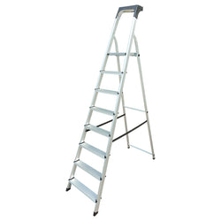 BORMANN Pro BHL9020 Σκάλα Αλουμινίου 7+1 Σκαλιά, Με Θήκη Εργαλείων - e-mytoolstore.gr