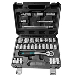 BORMANN Pro BHT5110 Σετ Καρυδάκια 1/2'' με Καστάνια και Προέκταση,33τεμ - e-mytoolstore.gr