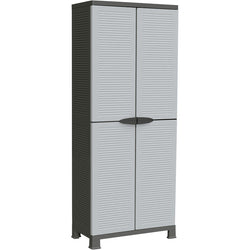 BORMANN BPC7000 Ντουλάπα Πλαστική με 4 Ράφια & Χώρισμα Μ68xΠ38xΥ171cm