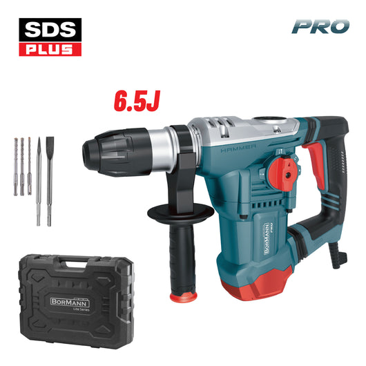 BORMANN Pro BPH4510 Σκαπτικό Περιστροφικό Πιστολέτο 1800W,SDS-PLUS,6.5J,5.6kg Βαλίτσα & Εξαρτήματα