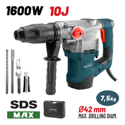 BORMANN BPH7500 Σκαπτικό Περιστροφικό Πιστολέτο 1600W,SDS-MAX,10J - e-mytoolstore.gr