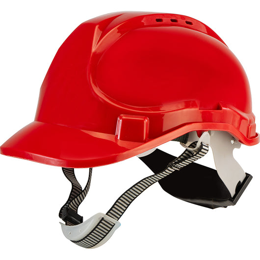 BORMANN Pro BPP2434 Κράνος Προστασίας ABS Κόκκινο, Αεριζόμενο, με Υφασμάτινους Ιμάντες 6 θέσεων