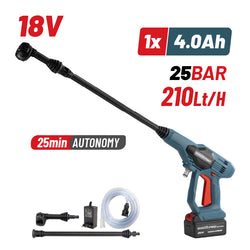 BORMANN Pro BPW1100 Πλυστικό Μπαταρίας 25Bar,180Lt/H,1.7Kg,4Ah,Πιστόλι με 5 Λειτουργίες