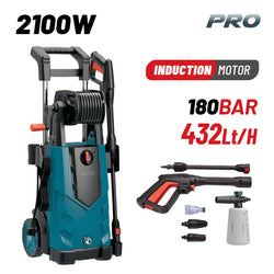 BORMANN Pro BPW4510 Πλυστικό Υψηλής Πίεσης 2100W,Επαγωγικό Μοτέρ,180bar,432L/h,Turbo Μπεκ,Ανέμη - e-mytoolstore.gr