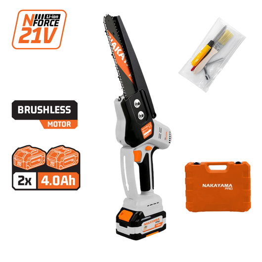 NAKAYAMA Pro EC1214X44C Κλαδ Αλυσοπρίονο 21V, Brushless, Λάμα 20cm,1/4