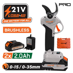 NAKAYAMA Pro EC1435 Ψαλίδι Κλάδου Μπαταρίας 21V, Brushless, Προοδευτική Κοπή 0-15mm/0-35mm, 0.85kg - e-mytoolstore.gr